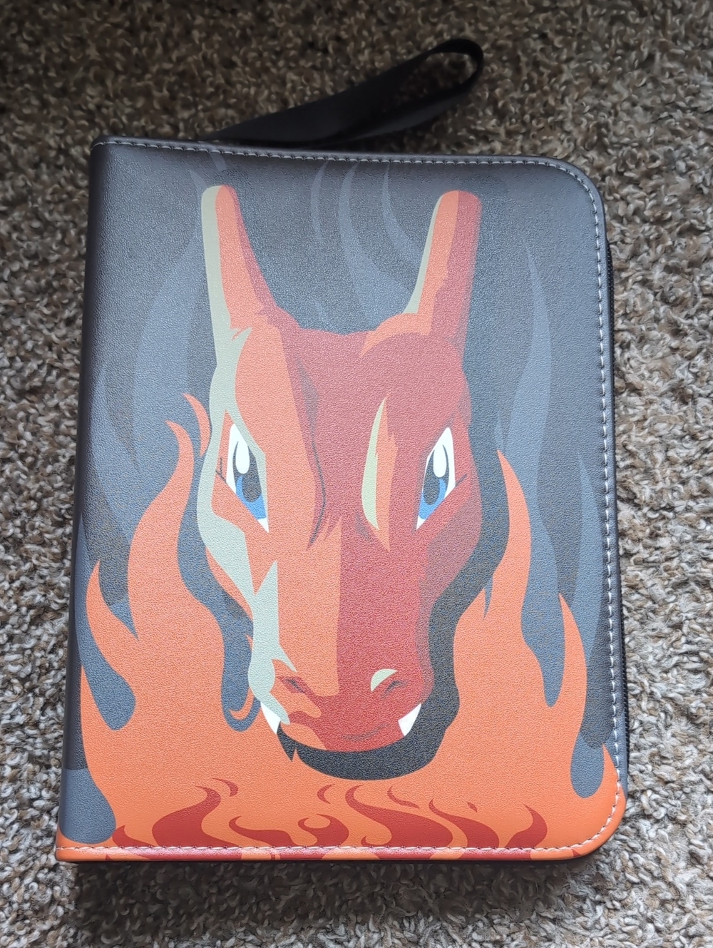 Charizard Flame Zippered Pokemon Card Binder
